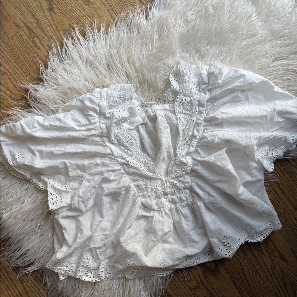 Free People Costa Eyelet Top
